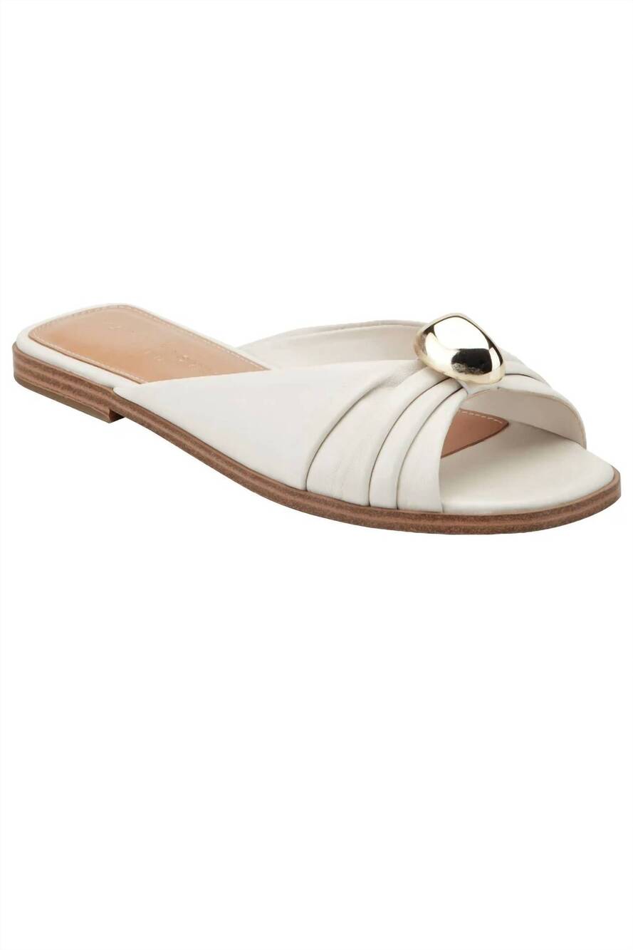 NEW MARC FISHER women's dalani slide in ivory